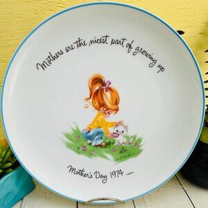 Vintage 1970s Gigi Collector's Plate, Vintage Mother's Day Gift